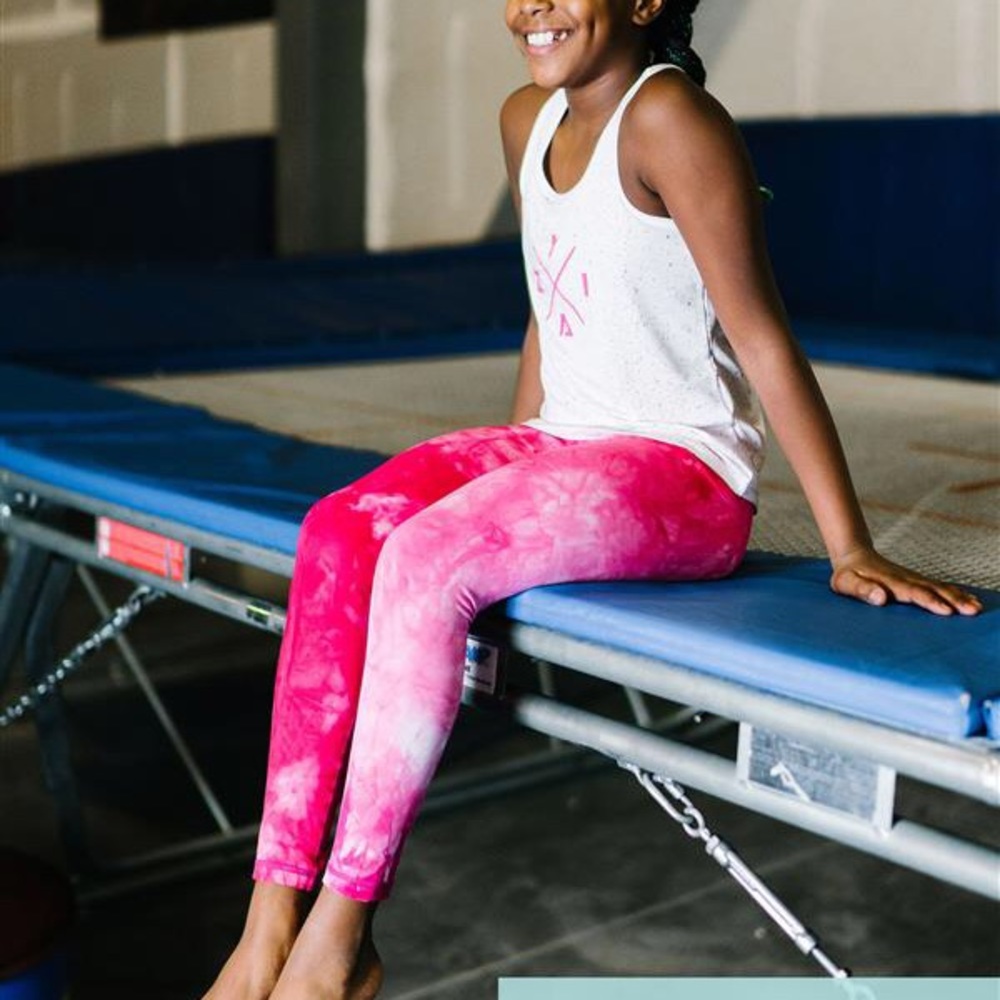 Zyia New Girls Fuchsia Hendrix Leggings Size 4-5